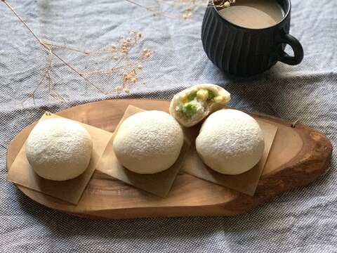 もちもちえだ豆チーズパン♡